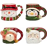 Certified International Holiday 4 Pc. Mug Set, 18 oz., Multicolor