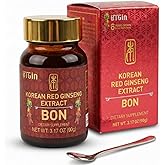 BTGIN Bon Korean Red Panax Ginseng Extract - 100% Pure Concentrate - No Additives Extra Strength Supplement - Caffeine Free Energy, Focus & Immune Support - 90g