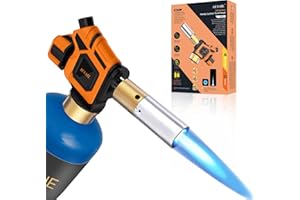 AUSAIL Propane Torch Head, Mapp Map Gas Torch Head with Self Ignition,Adjustable Flame Nozzle Torch,Handy Cyclone Propane Torch Head for Welding Soldering Brazing Cooking Glass Work