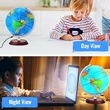 TTKTK Illuminated World Globe with Wooden Stand USB LED Educational Gift view 5