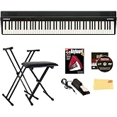 Roland GO-88PX 88-Key Digital Piano Bundle with Adjustable Stand, Bench, Sustain Pedal, Instructional Book, Austin Bazaar Instructional DVD, and Polishing Cloth