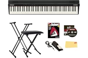 Roland GO-88PX 88-Key Digital Piano Bundle with Adjustable Stand, Bench, Sustain Pedal, Instructional Book, Austin Bazaar Instructional DVD, and Polishing Cloth