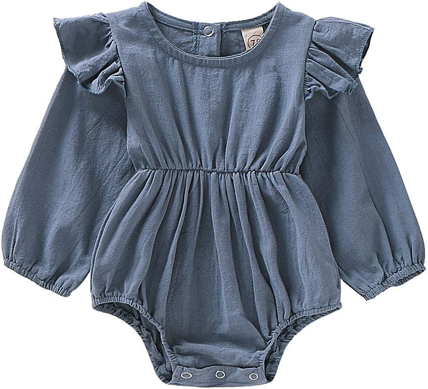 Aweyoo Baby Girls Clothes 0-18 Months Onesies Newborn Outfits Romper Cute Bodysuit Shirt Cotton Tops