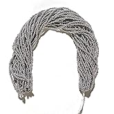 Czech 11/0 Glass Seed Beads - 12 String Hanks, Aluminium Silver Color (Aluminium Silver)