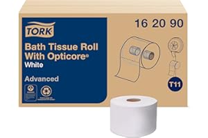 Tork OptiCore Mid-size Toilet Paper Roll White T11, Advanced, 2-ply, 36 x 865 sheets, 162090