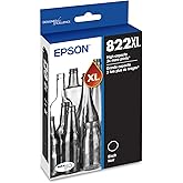 EPSON 822 DURABrite Ultra Ink High Capacity Black Cartridge (T822XL120-S) Works with WorkForce Pro WF-3820,3823, 4820, 4830, 