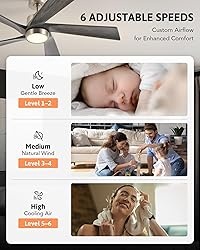 VONLUCE Ceiling Fans with Lights, 52" Ceiling Fan