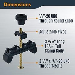 POWERTEC T-Track Hold Down Clamps for Woodworking 4