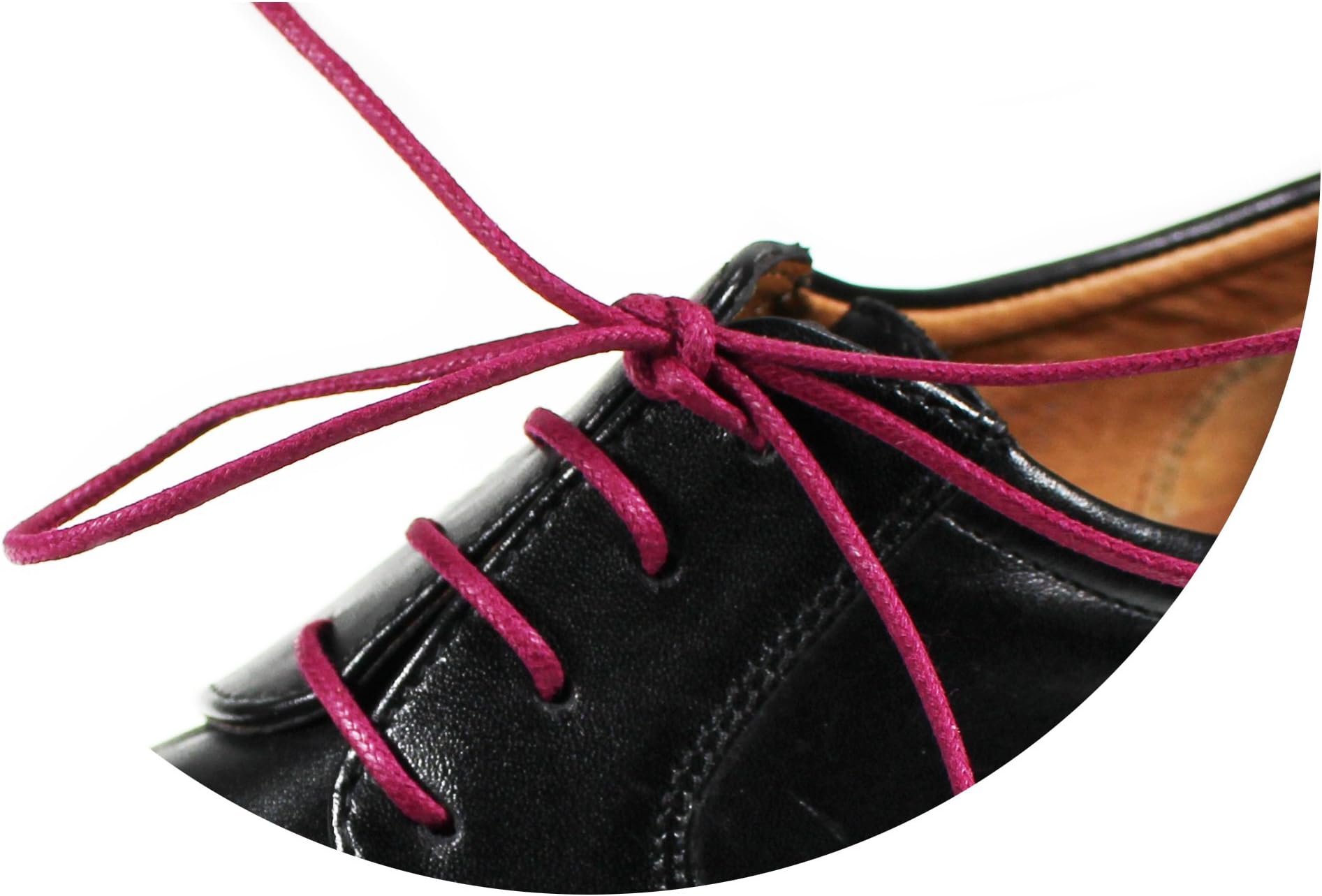 Waxed colored Shoelaces | High-quality round and colourful | 100% Cotton | Tear-resistant waxed bootlaces for leather shoes | 80cm Length Ø 2.5cm | Set of 3 pairs