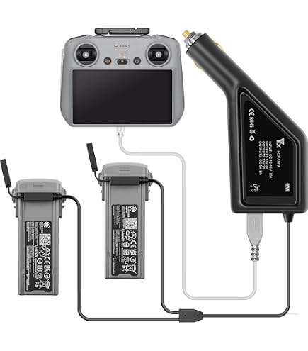 DJI Air 3/3S Battery Charging Hub - LCD Display Dual Charger With Storage & Discharge Modes