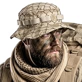 CQR Men's Tactical Boonie Hat, Breathable Packable Sun Hat for Hunting, Hiking, Fishing, Shooting, and Outdoor Activities