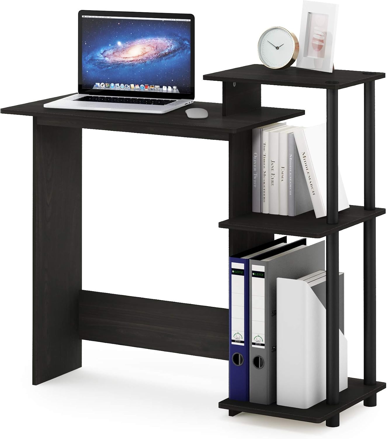 Furinno EFFICIENT Desk, Gaming Desk, with 3 Open Side Shelves - Image 5
