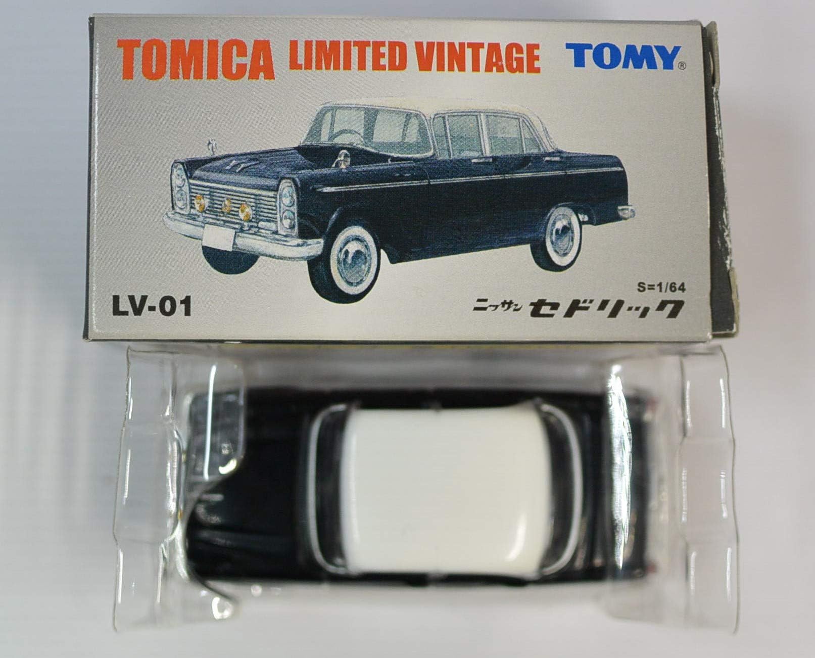 Tomica Limited LV-01c Nissan Cedric Black (White roof) (Japan Import)