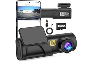 SLEVNYEN Dash Cam, 2K Dash Camera for Cars with WiFi FHD, Mini Car Camera, Dash Cam Front with Free 64GB SD Card, 160° Wide Angle,Night Vision,Loop Recording,24H Parking Monitor, Support 128GB （Black）
