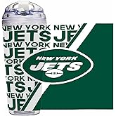NFL Football 24oz Acrylic Tumbler with Hinged Lid, Officially Licensed Double Wall Tumbler for NFL Fans