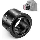 Astromania 2inch T2 Focal Telescope Camera Adapter for SLR/DSLR with Groove | Metal Telescope Photo Adapter, Astrophotography Telescope Accessories, M42 T Mount Adapter, Compatible for Canon Nikon Camera