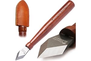 Clarke Brothers Marking Knife and Real Leather sheath – Wood Marking Gauge – Premium Woodworking Tool with High Carbon Steel Blade – Quality with Sharp Blade – Beautiful Wooden Handle