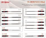 Hi-Spec 16pc Metal File Set with Case, 4 Full-Length & 12 Needle Files view 3