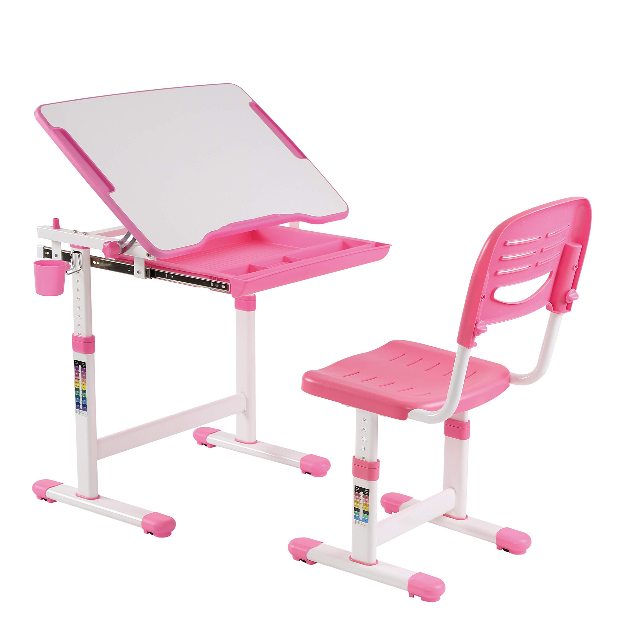 kidomate height adjustable study table and chair