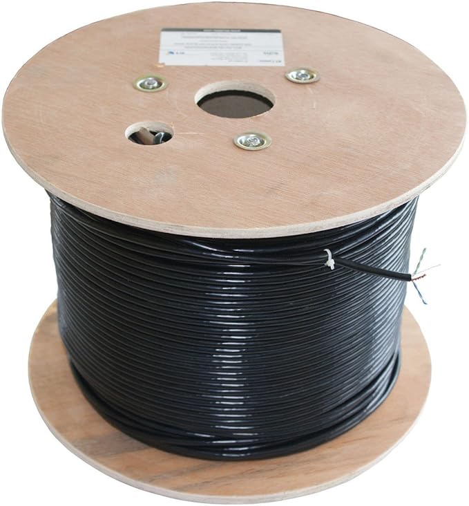Cat 6 Solid PE External Cable 50m Drum Black 100 Amazon.co.uk