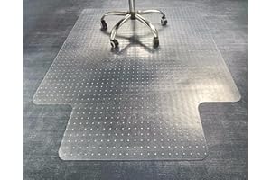 FANGKAII 46” x 60” Office Chair Mat for Carpeted Floors – Large, Slip-Resistant, Heavy-Duty Desk Protector with Extended Lip – Easy Glide Rolling Desk Chair Mat for Work, Gaming, Home