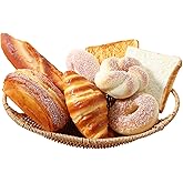 Joeabor 8pcs Artificial Bread Set, Realistic Fake Food for Display, Fake Bread for Decoration, Faux Food Props, Includes Faux Croissant, Dessert, Baguette and Toast