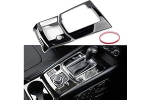 ANFOKAS Compatible with Mazda CX-5 2025 2024 2023 2022 2021 2020 2019 2018 2017 Accessories Car Center Console Cover Gear Panel Gear Shift Knob Cover Trims Frame -Stainless Steel Black
