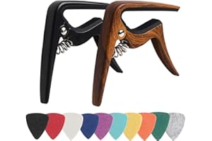 Ukulele Capo 2Pack with 10 felt picks for Soprano, Concert, Tenor, Baritone Ukulele