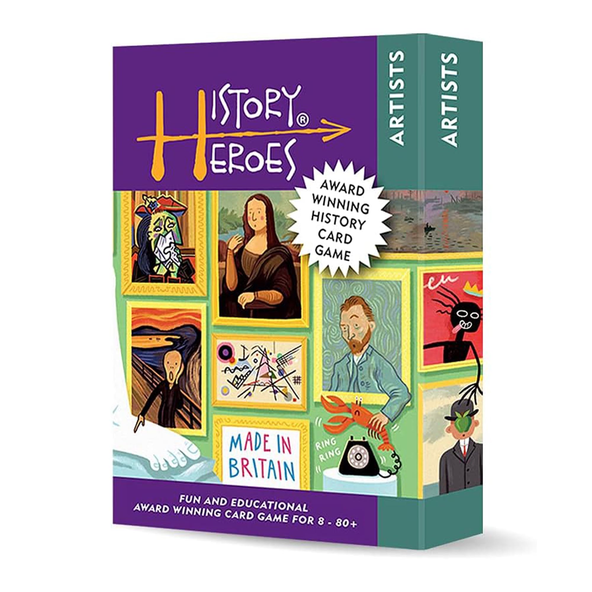 History Heroes: ARTISTS - Art History Quiz Card Game for Kids, Adults, Game Night - Family Friendly, fun & educational Party Game About Famous Artists
