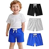 Witwot 3 Pack Toddler Shorts French Terry Baby Boys Shorts Infant Summer Clothes Size 18M-5T
