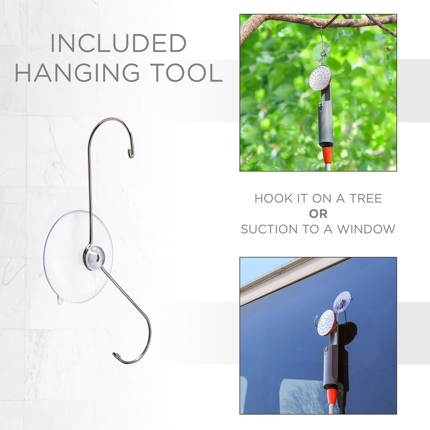 Ivation Portable Camping Shower | Compact Handheld & Hands-Free Rechargeable Outdoor Shower Head & Cleaning System w/ 3.7V Pump, 6-Ft Hose, Bidet Head, Removable Filter, Multiuse Hook & USB Cable : Sports & Outdoors