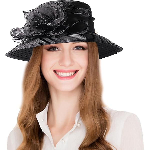 Women\'s Cloche Oaks Church Dress Bowler Derby Wedding Hat, Rose Womens 2024 Derby Church Dress Cloche Hat Fascinator Party  main image 4