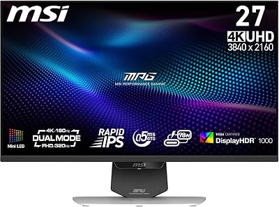 MSI MPG 274URDFW E16M 27in 4K UHD Mini-LED 1000 HDR HDMI 2.1 USB-C