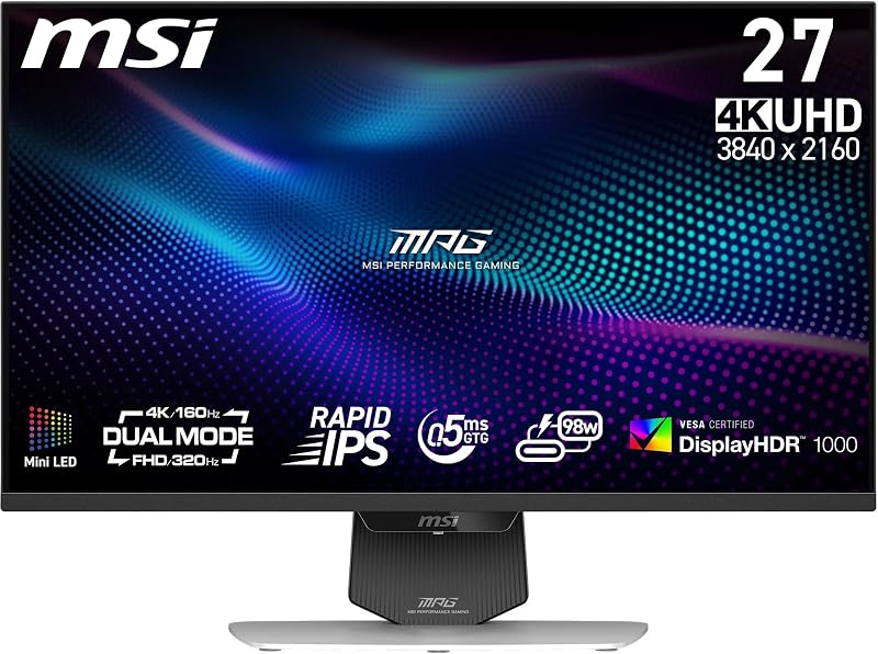 MSI MPG 274URDFW E16M 27in 4K UHD Mini-LED 1000 HDR HDMI 2.1 USB-C