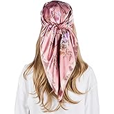 RUI VTRON Women Head Scarf Like Silk Scarf Hair Scarf for sleeping Hair Wrapping 35 Inches Square Scarves