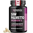 Saw Palmetto for Women + Biotin for Hair Growth | DHT Blocker with Biotin | Supports Radiant Skin & Healthy Nails | Vegan, No