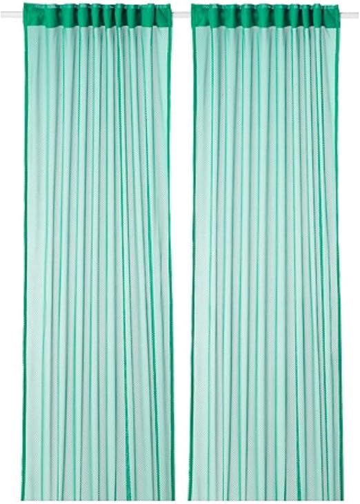 Amazon Com Ikea Gratistel Lace Curtains 1 Pair Green 304 280 72