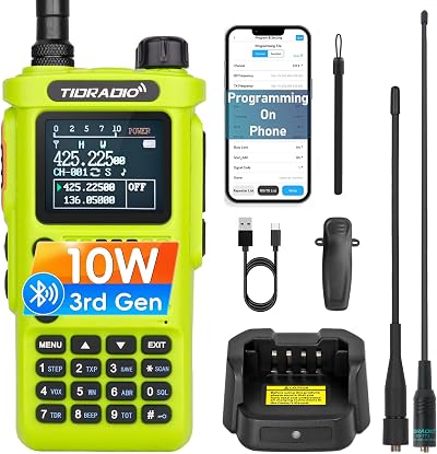 (3rd Gen) TIDRADIO TD-H8 10W Ham Radio CHIRP/APP/Bluetooth 199CH Green