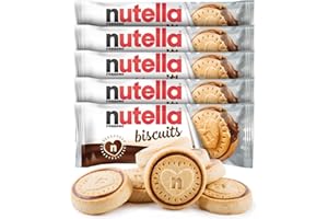 KOZY HOME Nutella Biscuits - Delicious Nutella Cookies With Hazelnut Spread Filling In a snack pack format, Nutella Snacks 3 Biscuits, 41.4 grams per pack (In KH Packaging) (5 Pack)