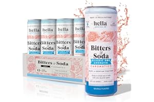 Hella Cocktail Co. Bitters & Soda Classic Dry Aromatic - 12oz Cans, 12 Pack I Aromatic, Botanical and Herbal Non-Alcoholic Drinks, Sugar-Free, Ready-to-Drink Mocktails