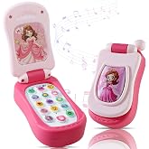 FENYAN Cell Phone Toy for 18 Months, Pretend Play Flip Smartphone Baby Toys | Preschool Learning and Education children Play Phone with Light and Music