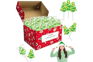 FRUIDLES Christmas Tree Lollipop, Candy Canes Suckers, Mixed Fruit Flavor, Individually Wrapped Lollipops (12-Pack)