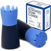 IMPRESA 2 Pack Blue Microwave Steam Cleaner for Quick and Effortless Cleaning - Microwave Cleaning Device with Vinegar and Water for Grime and Odor Removal