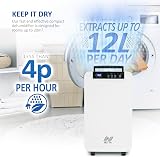 NETTA 12L/Day Dehumidifier Digital Control Auto Restart 1.5L Tank view 2