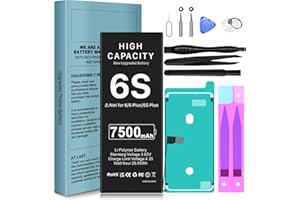 SHENMZ [7500mAh] Battery for iPhone 6S (2025 New Version), Conqto New Upgraded Higher Capacity 0 Cycle Battery Replacement for iPhone 6S Model A1633, A1688, A1700 with Complete Professional Repair Tool Kits