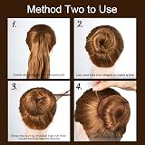 Teenitor Brown Invisible Hair Bun Net Set with Pins & Bands - Ballet Dancers view 7