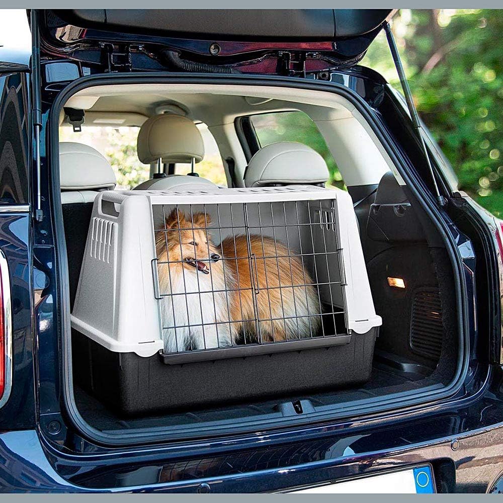 Ferplast Car carrier for dogs ATLAR CAR MINI Pet carrier, Ventilation grids, Draining pad included, 72 x 41 x h 51 cm Grey - Image 4