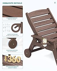 SERWALL Patio Chaise Lounge Chair Set of 2, 5