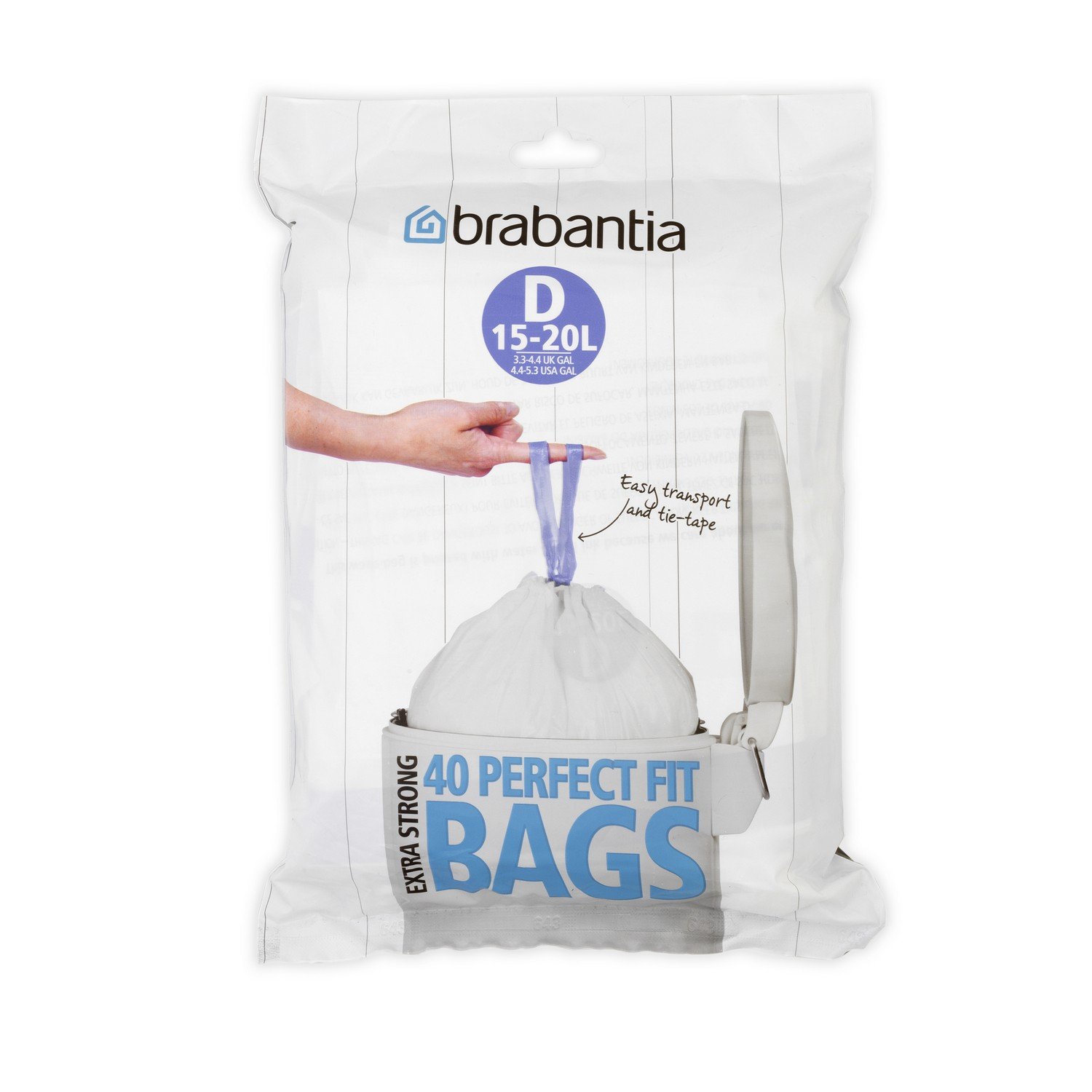 Hogar y cocina Brabantia Código J Bolsa de Basura de 20-25 L 20