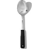 OXO Good Grips Stainless Steel Spoon | Sturdy Stainless Steel Head Moves Through Thick Ingredients, Ideal for Soups, Sauces, Pasta Dishwasher Safe